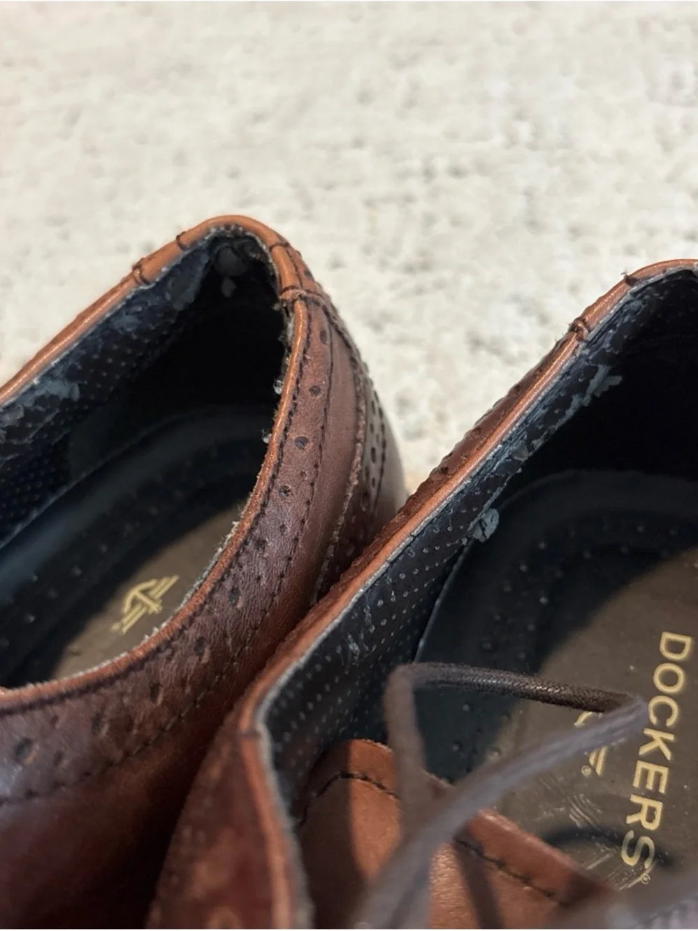 Dockers Brown Leather Wingtip Dress Oxfords
